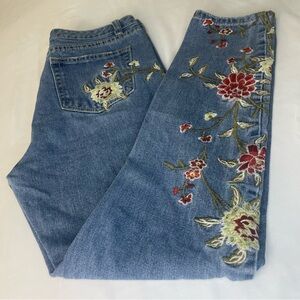 Embroidered Blue Jeans